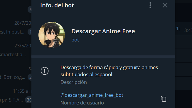 ⚔️ Descargar Anime Free Bot